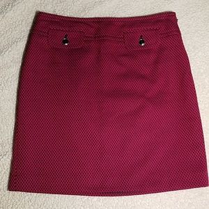 Ann Taylor LOFT Pink Diamond Checker Skirt Size 2